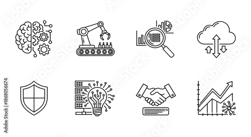 Innovative technology and business concepts illustration