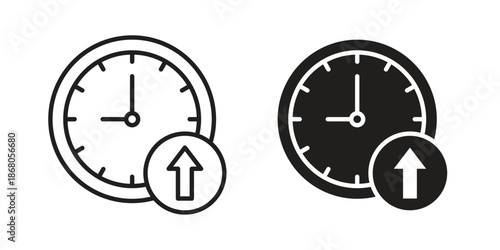 Wait time icon doodle set. editable outline stroke vector eps