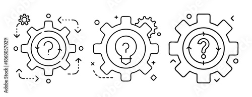 Problem solving process, idea generation, strategy, innovation icon