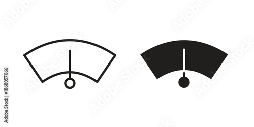 Wiper icon doodle set. editable outline stroke vector eps