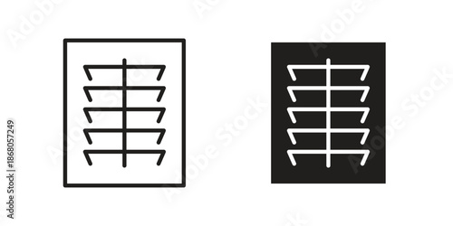 X ray icon doodle set. editable outline stroke vector eps
