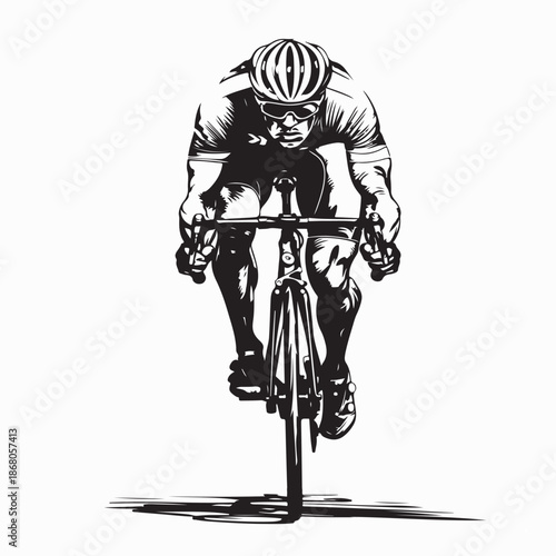 Bicycle Competition Bike Road Individually Vector Image