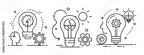 Idea generation, innovation process, creative thinking outline