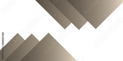 Minimalist White Abstract Background with Brown & Cyan Geometric Line Art. Modern minimalist design with gradient line art. Technology concept with a geometric line.