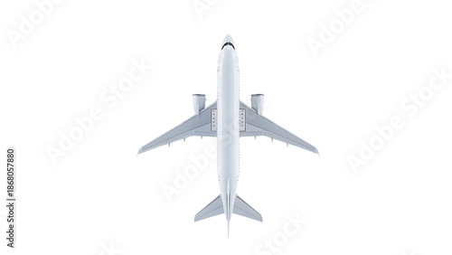 Modern commercial airliner in flight