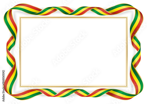 horizontal frame and border with Bolivian flag