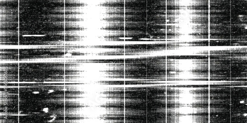 An abstract background featuring a high-contrast black and white digital noise texture and grid lines