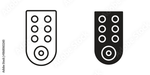 Remote control icons. Line Art Style Design Isolated On White