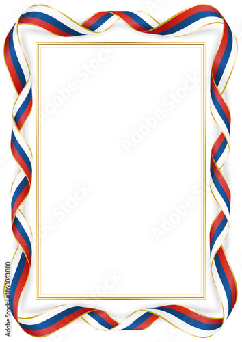 vertical frame and border with Czech flag