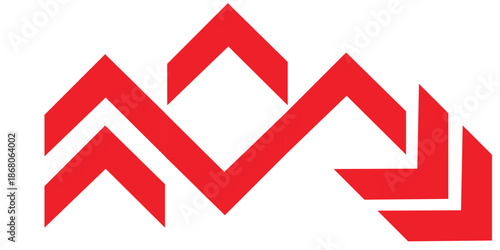 Set of chevron icons. Arrows symbols set. Chevron symbols. Blend effect. Right, left up and down direction pointer chevron arrows. Vector illustration isolated