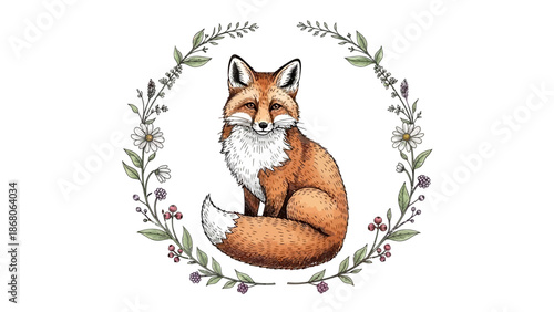 Watercolor Illustration of a Fox.