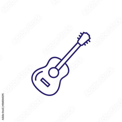 Acoustic Guitar Outline Icon Vector Art