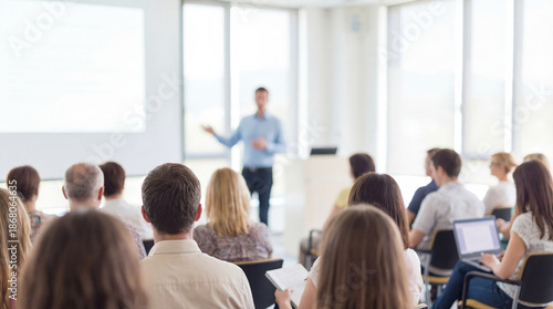 Wallpaper Mural Business seminar training workshop audience conference presentation professional speaker explaining Torontodigital.ca