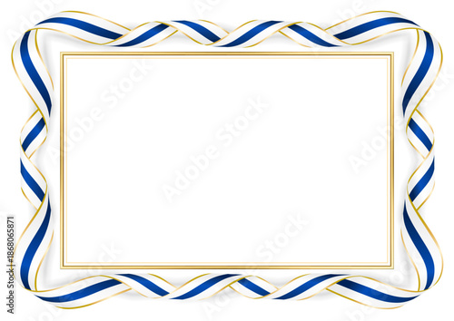 horizontal frame and border with Finnish flag