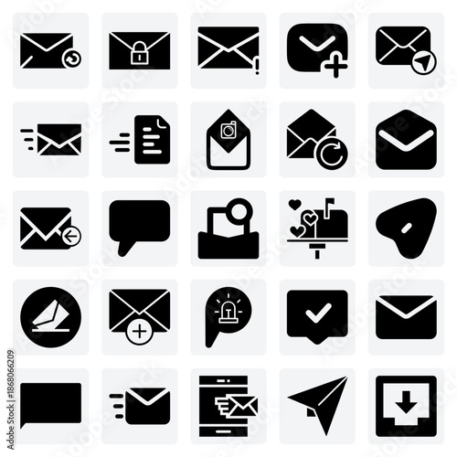 Email Interface Functions – Visuals For New Mail, Sent Items, And Secure Messaging For App And Web Development.