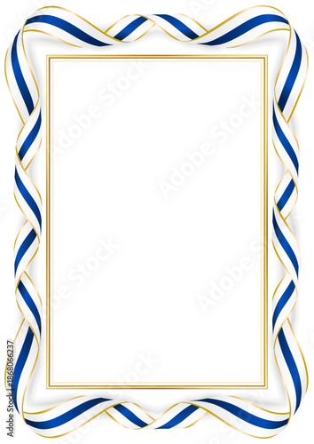 vertical frame and border with Finnish flag