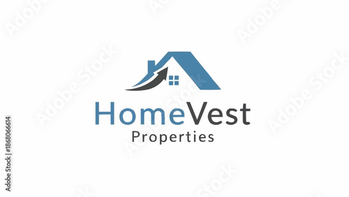 HomeVest Properties Logo with House Icon and Text.
