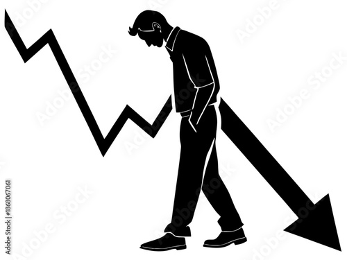 Minimalist abstract art with dynamic white lines on black