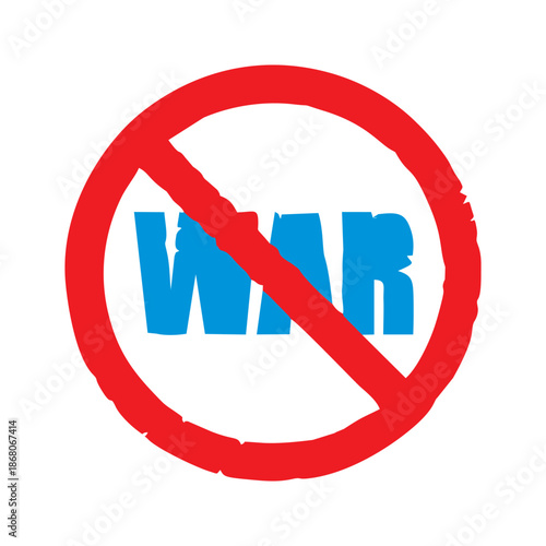 No War Symbol Peace Protest Illustration