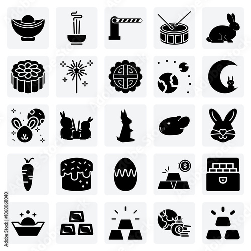 Symbols Of The Mid-Autumn Festival – Moon Rabbit, Sweet Mooncakes, And Festive Decorations For Asian Cultural Celebrations