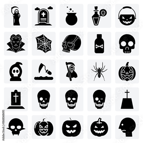 Witchcraft And Magic For Halloween – Magical Cauldron, Poison Liquid, And Skulls For Fantasy And Spooky Event Graphics.