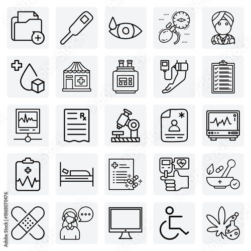 Medical Treatment And Pharmacy Services – Prescriptions, Eye Drops, And Patient Monitoring For Healthcare And Pharmaceutical Marketing.