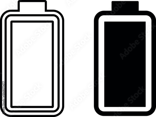 battery icons set in vector