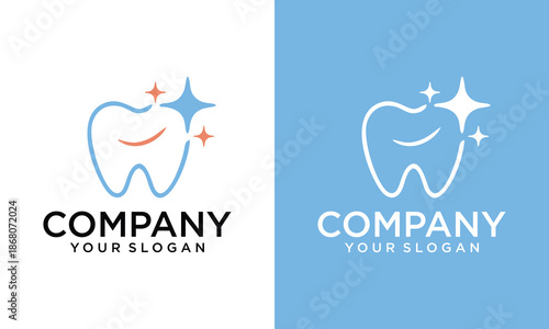 Creative Tooth logo design, icon for dental clinic