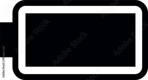 Battery icon. Black symbol of battery. Battery icon isolated on white