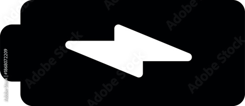 Battery charging UI icon vector