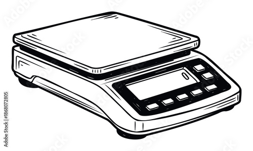 Modern digital electronic kitchen scale for precise ingredient weighing perfect for culinary professionals home cooks and laboratory settings requiring accurate measurements