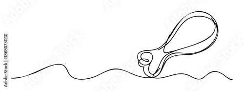Continuous line drawing of a delicious chicken drumstick symbolizing simple culinary delights and healthy eating for restaurant menus or cooking blog graphics