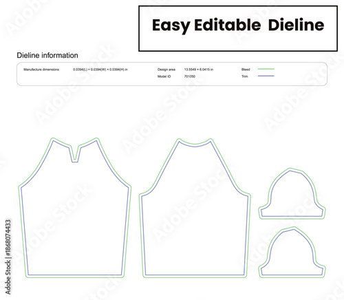 short sleeves raglan polo shirt dieline template box dieline die lines packaging custom dieline  box cardboard box dieline pizza box dieline printable product packaging layout,