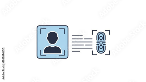 Biometric authentication process with fingerprint scan and ID verification