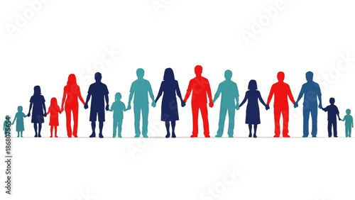 Diverse Group of People Holding Hands Together.