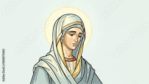 Illustration of Mary Mother of Jesus.