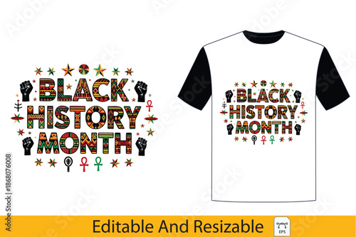Black History Month T-Shirt Design - Celebrate Heritage and Culture with Pride,black, history, month, tshirt, design, heritage, 