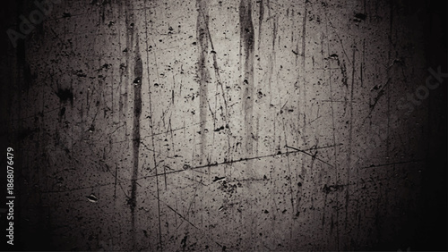 Weathered Concrete Surface with Cracks and Stains.