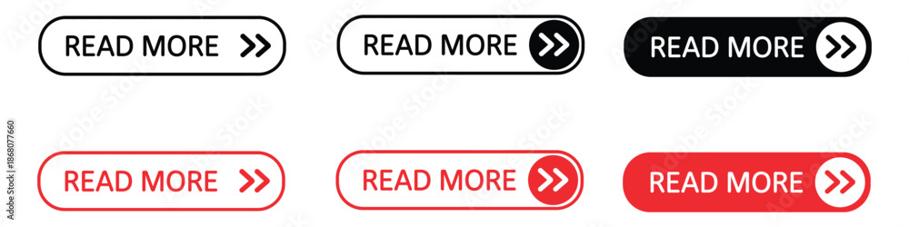 Fototapeta premium Read More button icon vector. expanding content, linking, detailed information symbol. vector illustration.