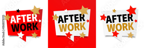 After work on speech bubble