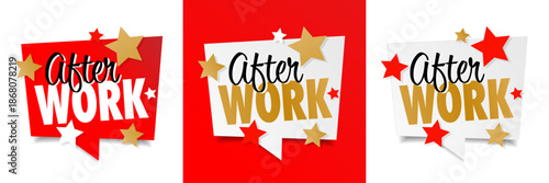 After work on speech bubble