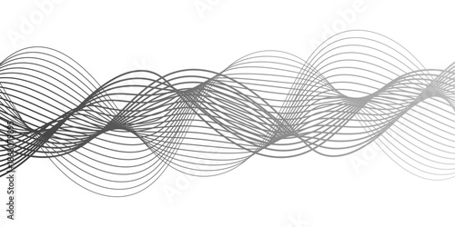 An elegant, abstract composition of undulating waves in monochromatic grayscale, evokes a sense of fluid movement. lines twist and weave, offering a visual dance.