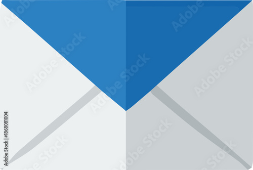Simple Blue and Gray Envelope Illustration
