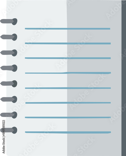 Illustration of a Lined Notebook