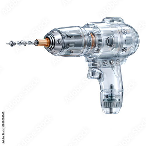 Orthopedic drill, isolated on transparent background