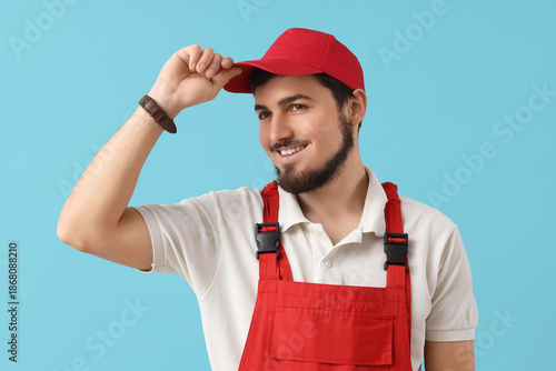 Portrait of male worker on ...