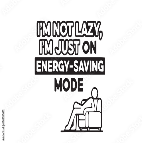 Humorous illustration of person on couch in energy saving mode