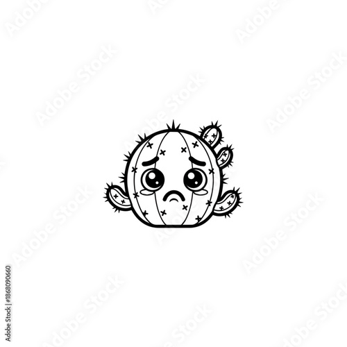 Sad Cactus Character