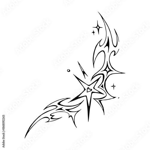 Gothic Neo Sigilism Tattoo Design Vector