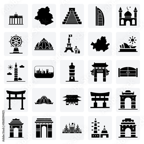 Urban Exploration And City Travel – Famous International Cities And Landmarks For Modern Tourism And Lifestyle Projects.